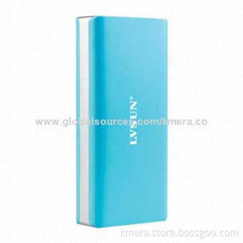 External Battery Charger, 10,000mAh High-capacity/Dual-USB Output/LED Flashlight/2.4A Current